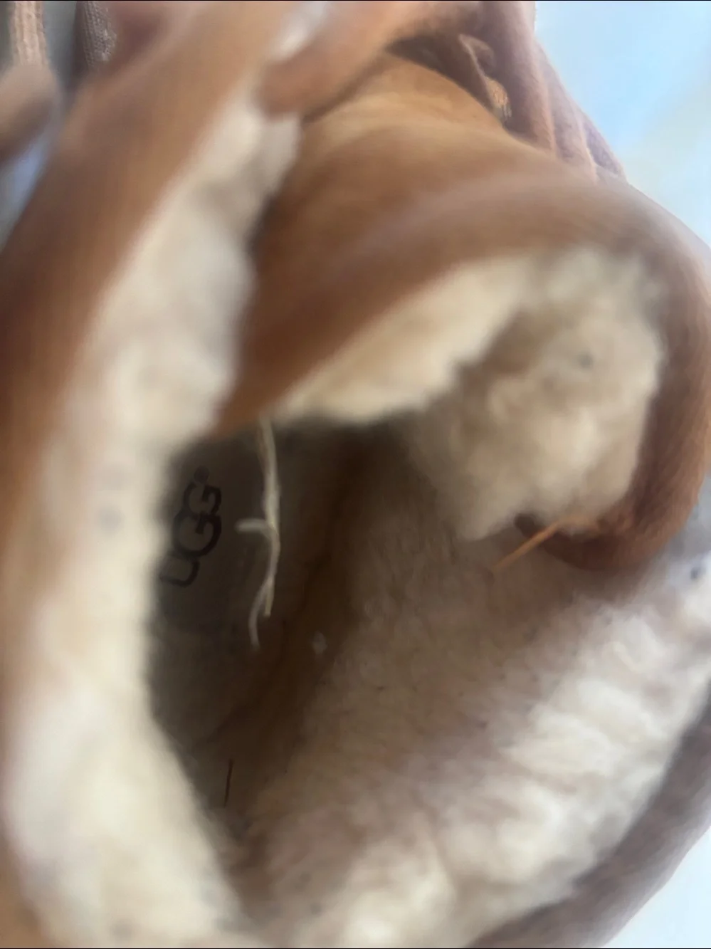 UGG Chestnut Suede Shearling Ankle Boot Size 3 Made Vietnam.